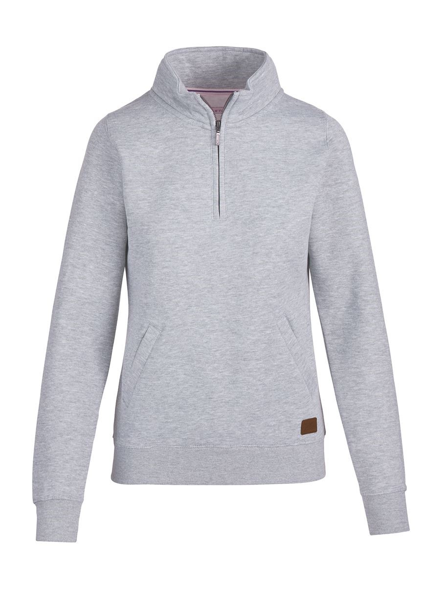 Ladies Rockridge Quarter-Zip Cotton Fleece Pullover