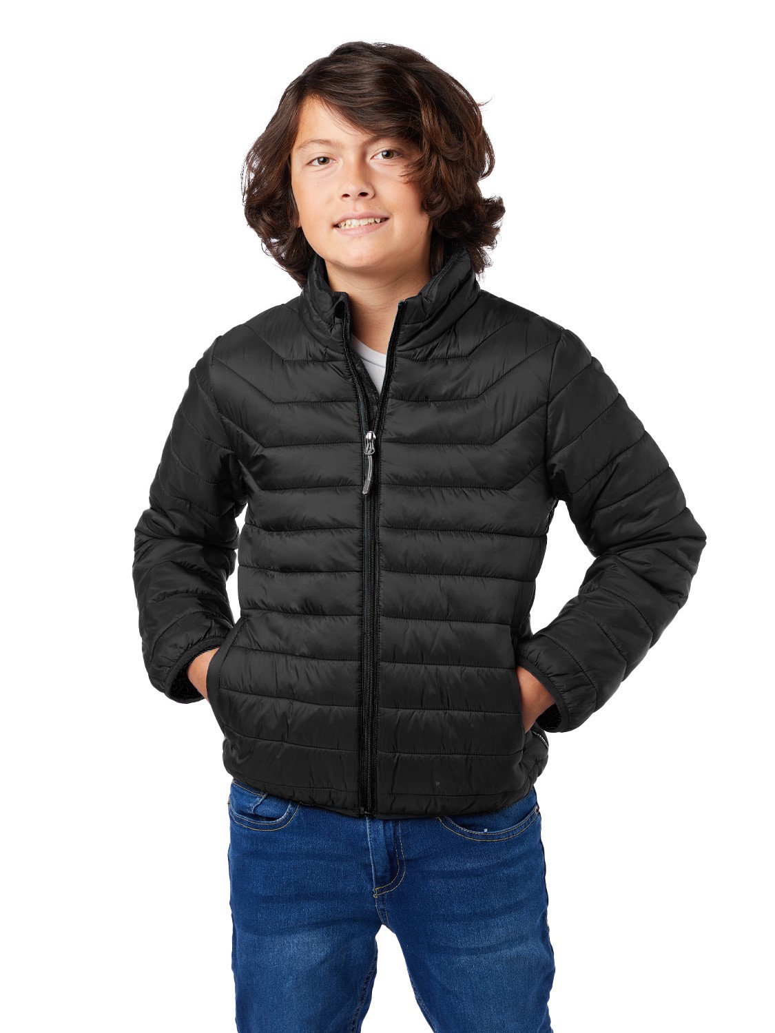 Recycled Puffer Jacket in Charcoal | Hallensteins US